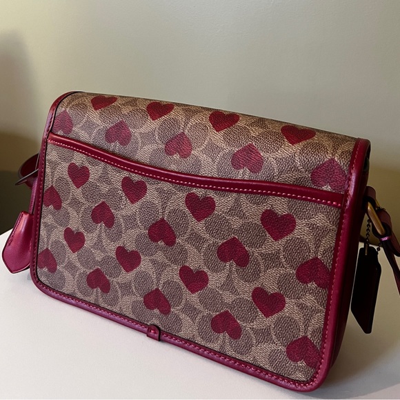 COACH Studio Shoulder Bag In Signature Canvas With Heart Print - Picture 5 of 9
